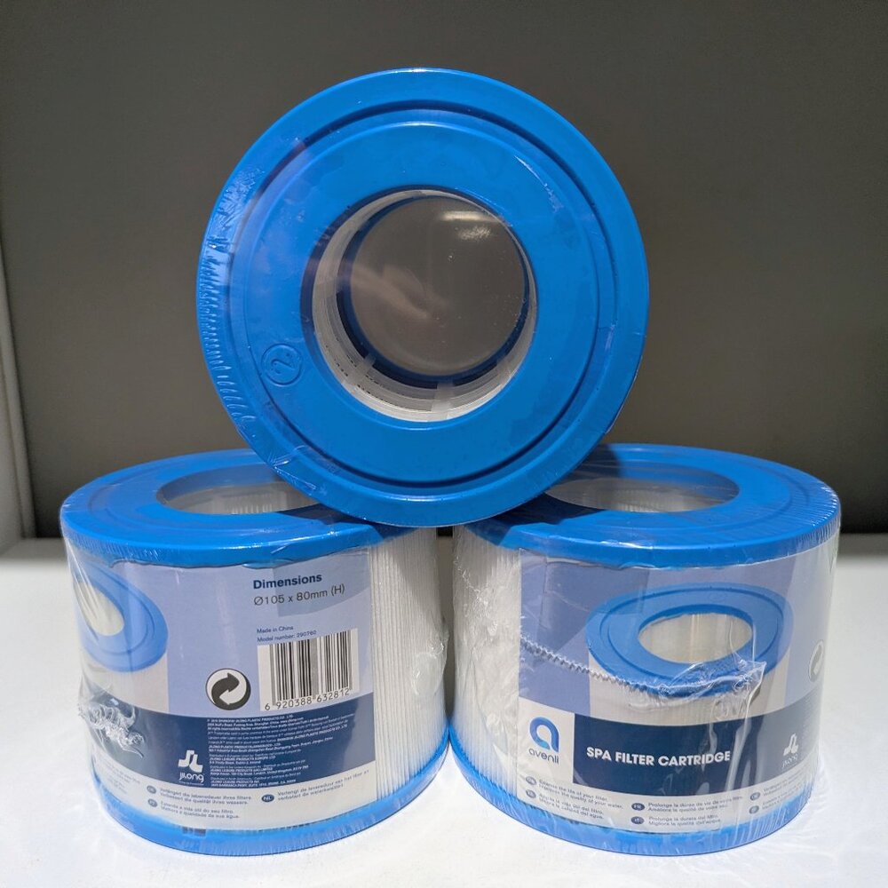 Spa Hot Tub Filter Cartridge 105x80mm 55mm Core 3 Pack